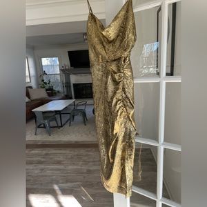 Gold ASTR the Label Gaia dress